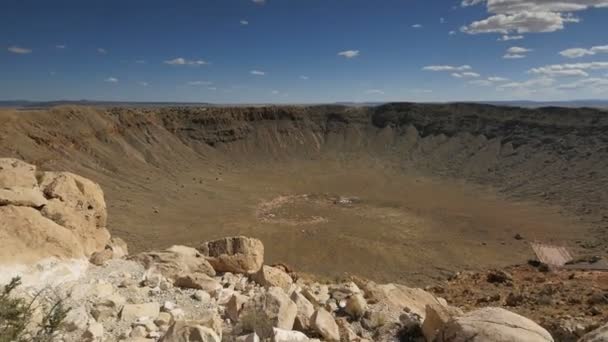 Meteor Kráter Természeti Látnivaló Itt Arizona Usa — Stock videók