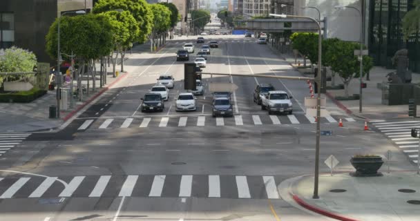 Tráfico Callejero Los Angeles Centro — Vídeos de Stock