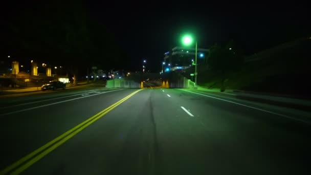 Driving Plates Los Angeles Downtown Figueroa Front View Northbound Cesar — стокове відео