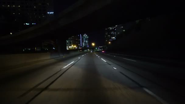 驾驶牌照洛杉矶高速公路第二套前景I110南 — 图库视频影像