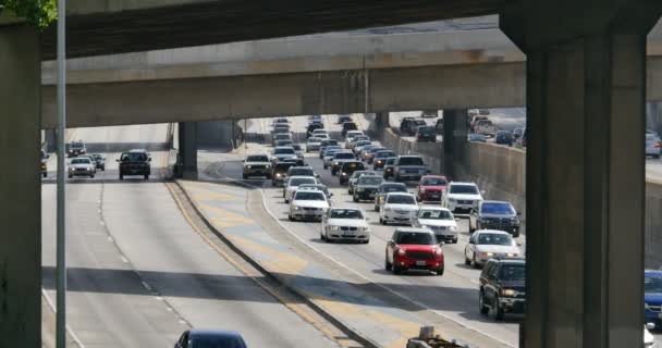 Ruch Autostradzie Centrum Los Angeles — Wideo stockowe