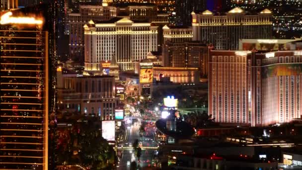 Las Vegas Zeitraffer Stadtbild Las Vegas Strip Bei Nacht Nevada — Stockvideo