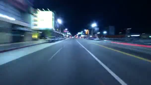 Condução Hyperlapse Voltar Los Angeles Cityscape — Vídeo de Stock