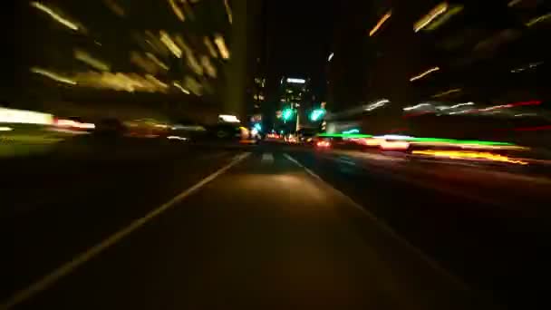 Hyperlapse Rijden Los Angeles Cityscape — Stockvideo