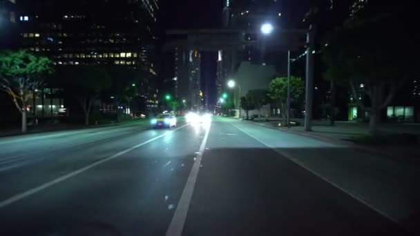 Driving Plates Los Angeles Freeway Set Rear View I110 South — стокове відео