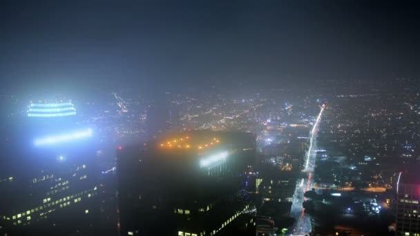 Cityscape Neon Los Angeles Czas Lapse Light Trails — Wideo stockowe