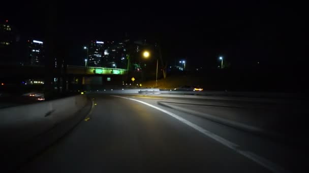 Sürücü Plakalı Los Angeles Çevre Yolu Manzara I110 Güney — Stok video