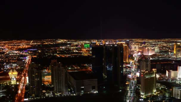 Las Vegas Time Strip Night Неваде Сша — стоковое видео