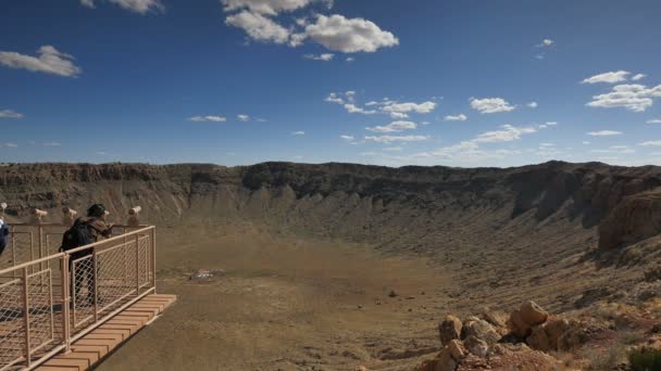Meteor Crater Naturligt Landmärke Arizona Usa — Stockvideo