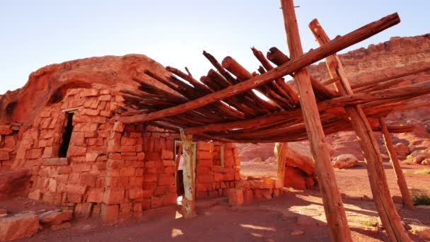 Vermilion Sziklák Nemzeti Emlékmű Rock Házak Őslakos Amerikai Romok Arizona — Stock videók