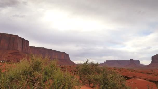 Monument Valley Dolly Shot Time Lapse Chmury Arizonie Utah Południowo — Wideo stockowe