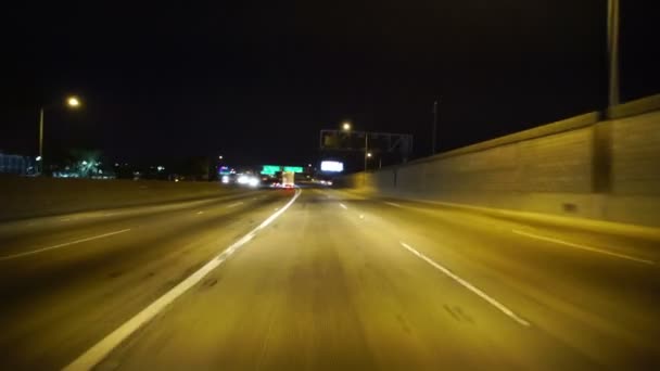Driving Plates Los Angeles Freeway Set Front View I110 South — стокове відео