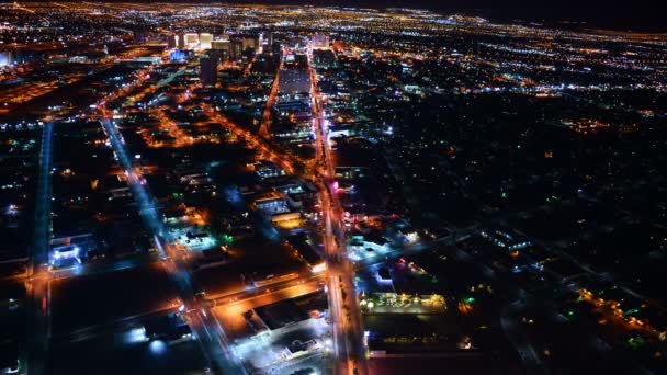 Las Vegas Time Lapse Cityscape Downtown Night Nevada Usa — Stock Video