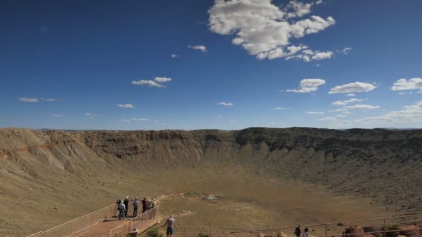 Meteor Kráter Természeti Látnivalók Itt Arizona Usa — Stock videók