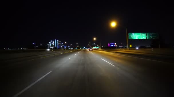 Targhe Guida Los Angeles Freeway Front View Interstate Direzione Est — Video Stock