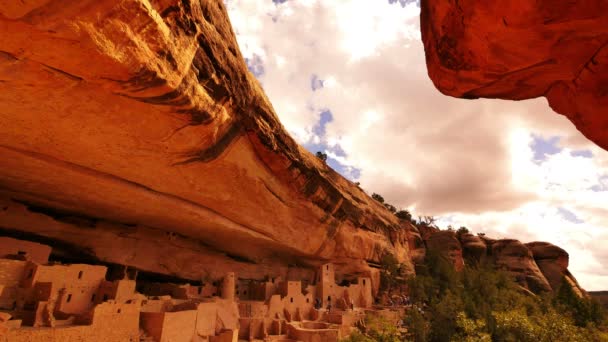 Mesa Verde National Park Cliff Palace Inhemska Amerikanska Ruiner Colorado — Stockvideo