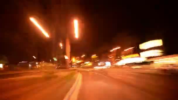Las Vegas Strip Driving Time Lapse Pov Vehicle Hyperlapse Shot — Video