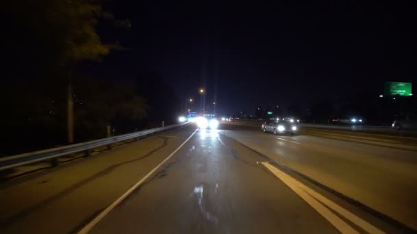 Driving Plates Los Angeles Freeway Set Rear View West — стокове відео