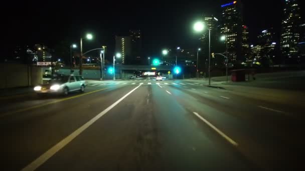 Targhe Stradali Los Angeles Downtown Figueroa Front View Southbound 2Nd — Video Stock