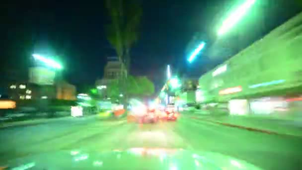 Conduite Hyperlapse Los Angeles Paysage Nocturne — Video