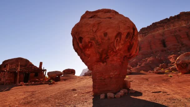 Vermilion Cliffs National Monument Rock Häuser Indianer Ruinen Arizona Usa — Stockvideo