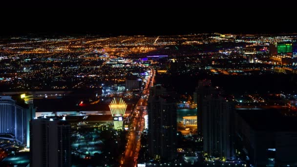 ラスベガス タイム ラプス Cityscape Night Nevada Usa — ストック動画