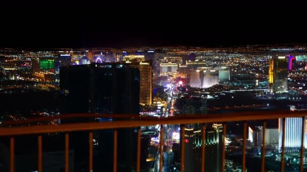 Las Vegas Time Lapse Cityscape Las Vegas Strip Notte Nevada — Video Stock