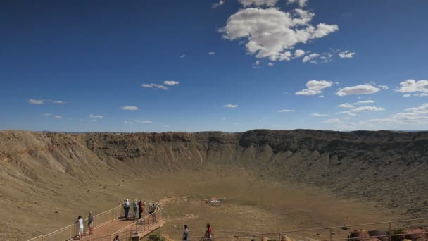 Meteoro Cráter Punto Referencia Natural Arizona Time Lapse — Vídeo de stock