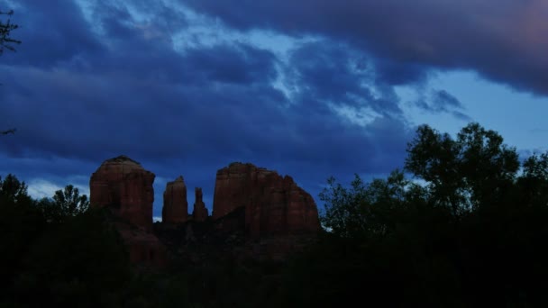 Sedona Time Lapse Cathedral Rock Arizona Suroeste Estados Unidos — Vídeo de stock