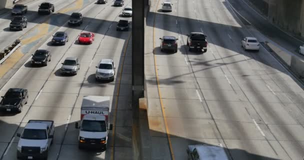 Freeway Traffic Los Angeles Downtown — стокове відео