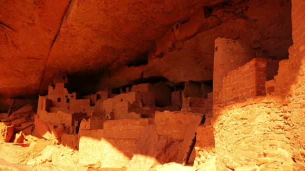 Mesa Verde Nationalpark Zeitraffer Cliff Palace Ruinen Indianischer Ureinwohner Colorado — Stockvideo