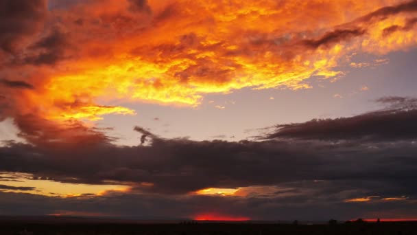 Sonnenuntergang New Mexico Zeitraffer Usa — Stockvideo
