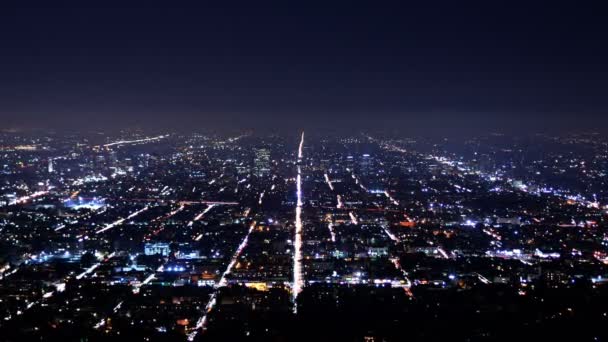 Los Angeles City Grids Time Lapse Zoom Out — Stock video