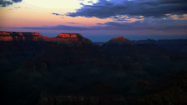 Grand Canyon National Park South Rim Sunset Time Lapse Mather — Stock Video