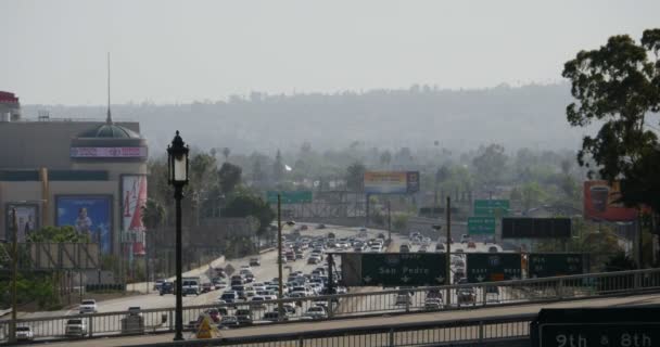 Tráfego Rodoviário Los Angeles Downtown — Vídeo de Stock