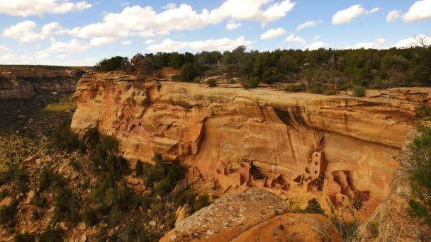 Mesa Verde National Park Time Lapse Square Tower House Inhemska — Stockvideo