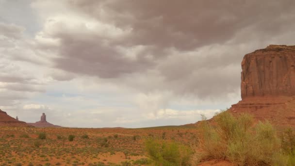 Monument Valley Dolly Schoss Zeitraffer Wolken Arizona Und Utah Südwesten — Stockvideo