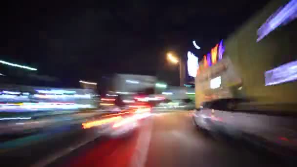 Jazda Pov Time Lapse Loop Los Angeles Night — Wideo stockowe