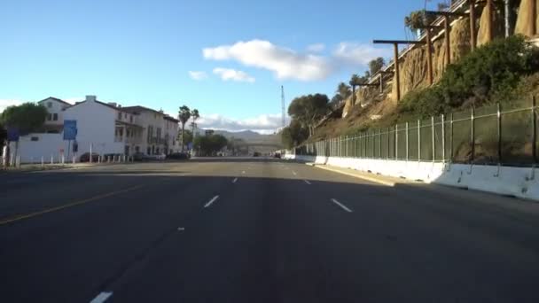 Targhe Guida Pch Vista Frontale Santa Monica Pacific Coast Highway — Video Stock