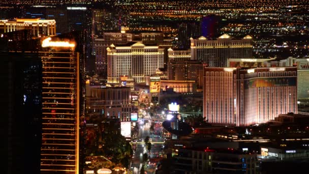 Las Vegas Time Lapse Paisaje Urbano Las Vegas Strip Noche — Vídeo de stock