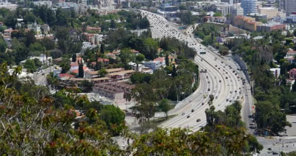 Hollywood Bowl Med Utsikt Över Freeway Los Angeles Kalifornien Usa — Stockvideo