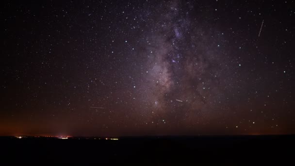 Gran Cañón Estrellas Vía Láctea Time Lapse North Rim — Vídeos de Stock