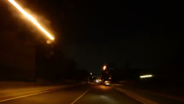 Conduite Hyperlapse Pov Los Angeles Paysage Nocturne — Video