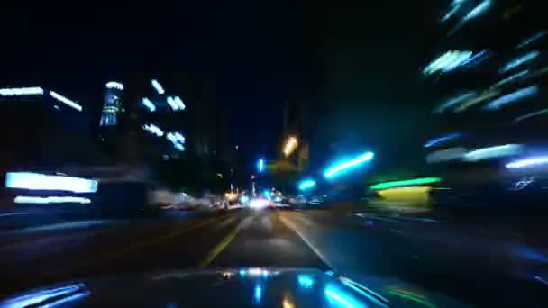 Köra Hyperlapse Los Angeles Night Cityscape — Stockvideo