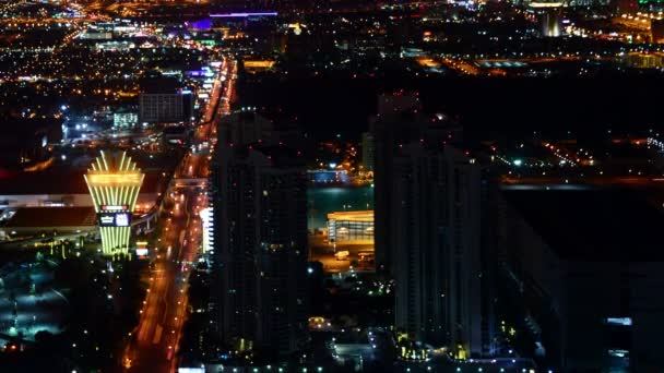 Nevada Las Vegas Zaman Süreleri Hızlandırılmış Şehir Gecesi — Stok video