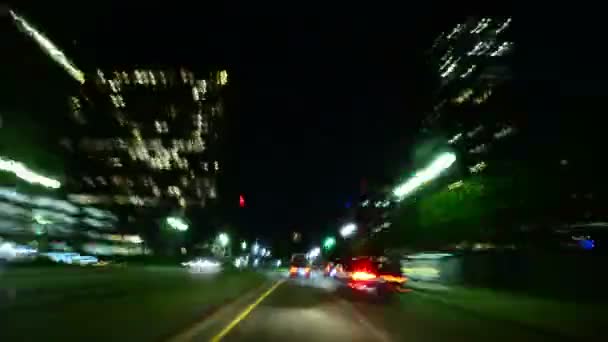 Conduite Hyperlapse Pov Los Angeles Paysage Nocturne — Video