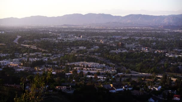 San Fernando Valley Hollywood Freeway Sunset Los Angeles Kalifornien Usa — Stockvideo