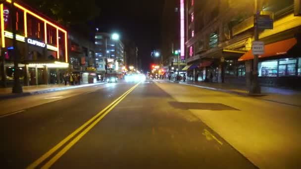 Plakayı Sürüyorum Los Angeles Şehir Merkezi Broadway Front View Caddeden — Stok video