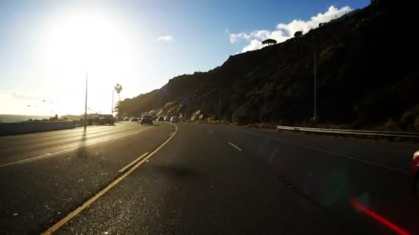 Rijplaten Pch Malibu Pacific Coast Highway Noordwaarts Californië — Stockvideo