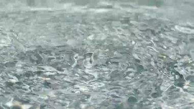 Su Yüzeyine Su Damlaları Taçlı Dalgalanmalar